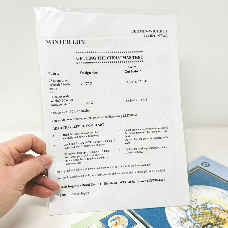 Winter Life Cross Stitch Leaflets by Permin of Copenhagen