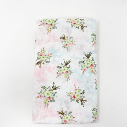 44" x 55" Cotton Blend Bouquet Fabric