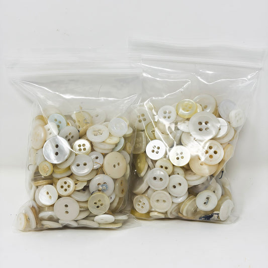 Assorted White and Clear Buttons (1)