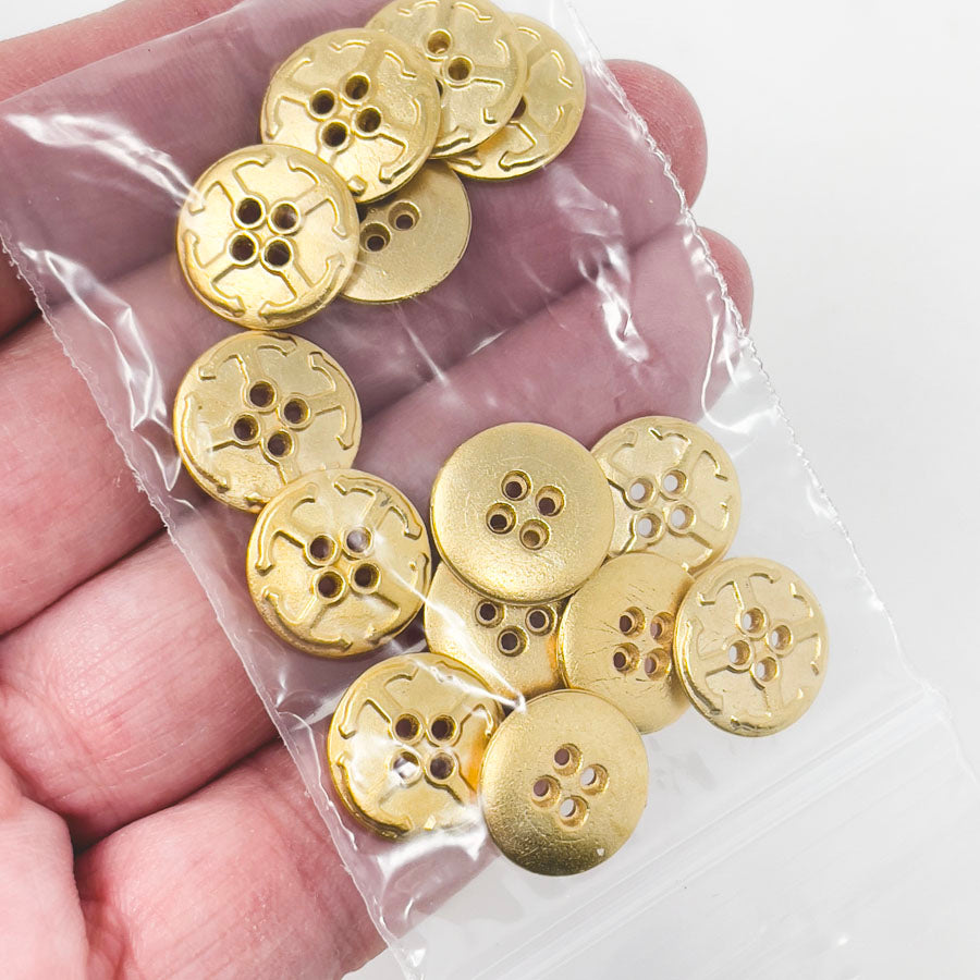 Gold Metal Button Small Pack