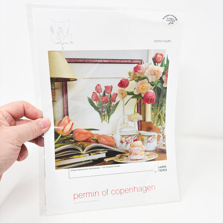 "Dutch Tulips" Cross Stitch Leaflet by Permin of Copenhagen