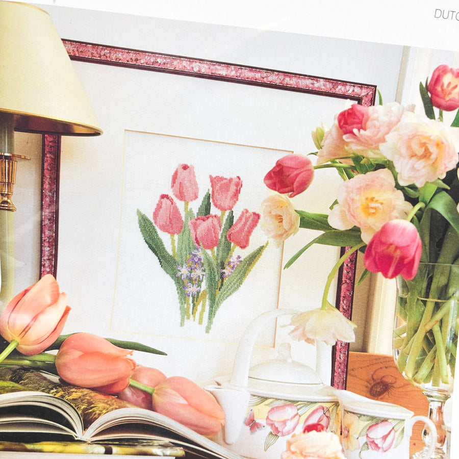 "Dutch Tulips" Cross Stitch Leaflet by Permin of Copenhagen
