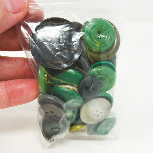 Assorted Green Buttons