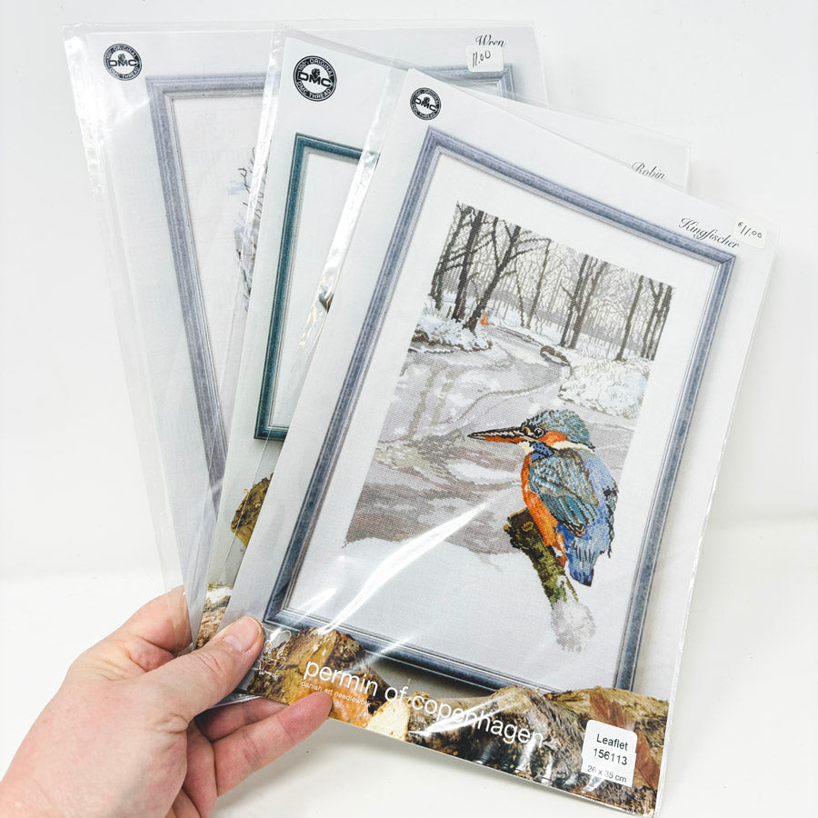 Winter Life Birds Cross Stitch Leaflets by Permin of Copenhagen