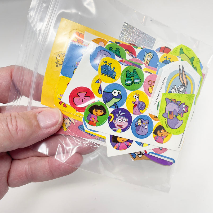 5" x 5" Assorted Bags of Kids Stickers/Cut