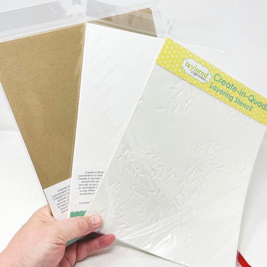 Create in Quads Mistletoe Stencil & Paper Kit by Taylored Expressions
