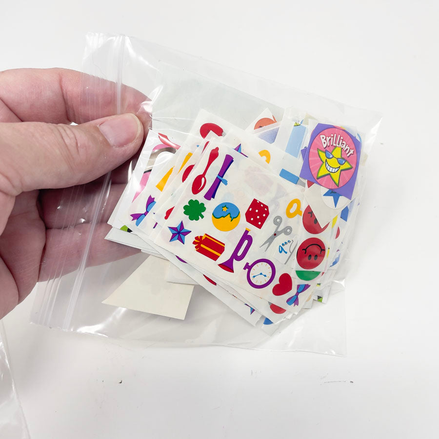 5" x 5" Assorted Bags of Kids Stickers/Cut