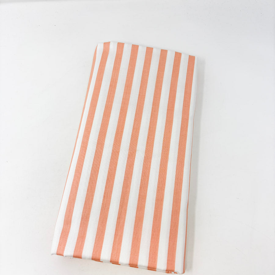 3 Yds 56" Pink Striped Silky Cotton Fabric