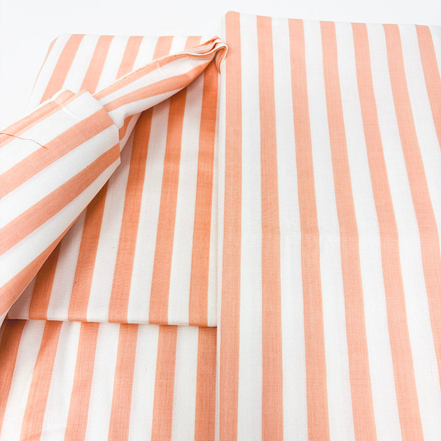 3 Yds 56" Pink Striped Silky Cotton Fabric