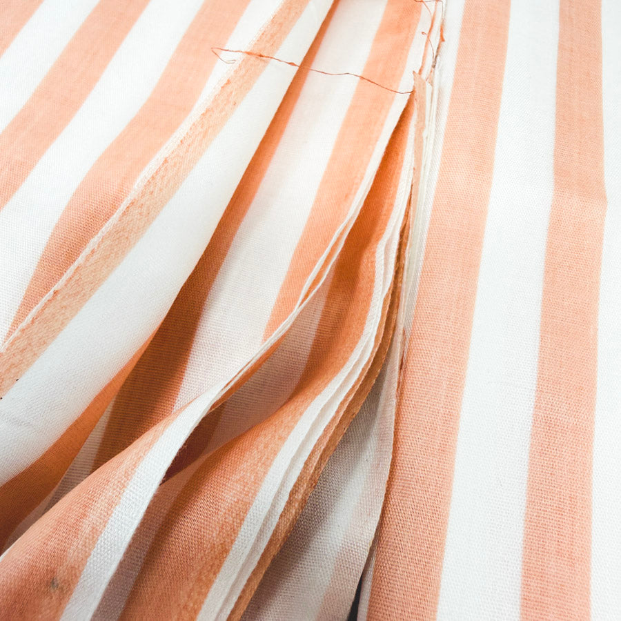 3 Yds 56" Pink Striped Silky Cotton Fabric