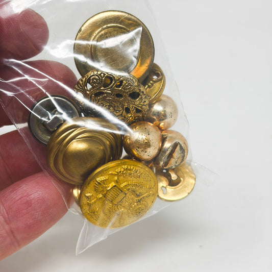 Assorted Gold Shank Buttons