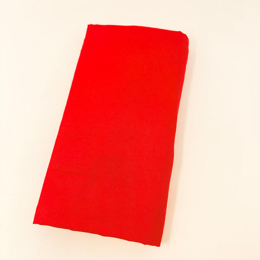 2.5 Yds x 44" Red Loose Woven Cotton Fabric