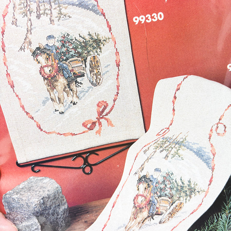 Horse Sleigh Winter Scene Cross Stitch Leaflets by OOE-Design (Patterns 99330–99331)