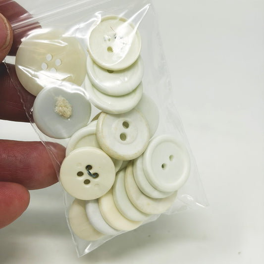 Small White Button Bundle