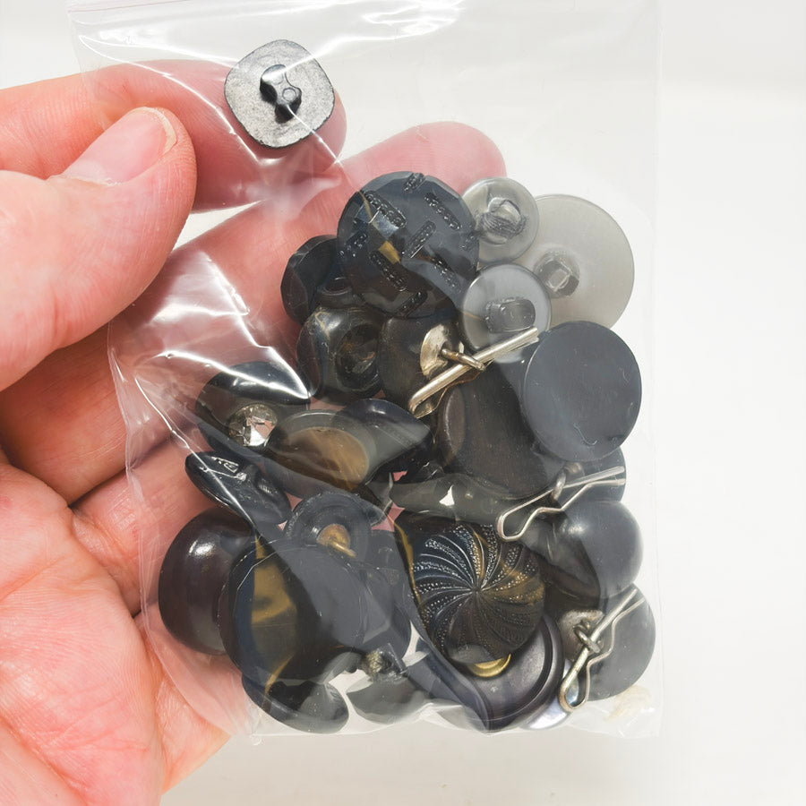 Small Black Shank Buttons