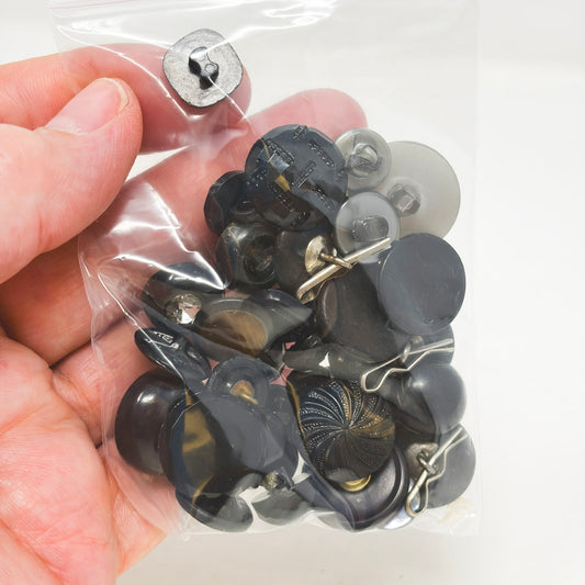 Small Black Shank Buttons