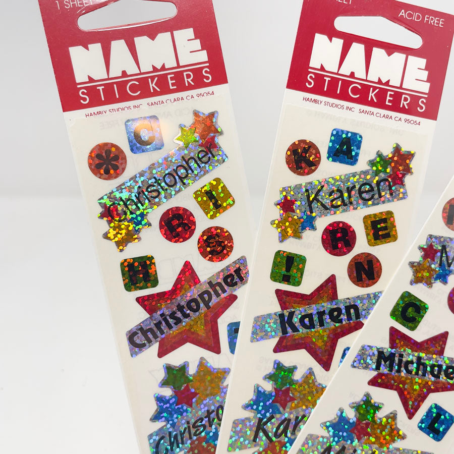 Vintage Hambly Name Stickers