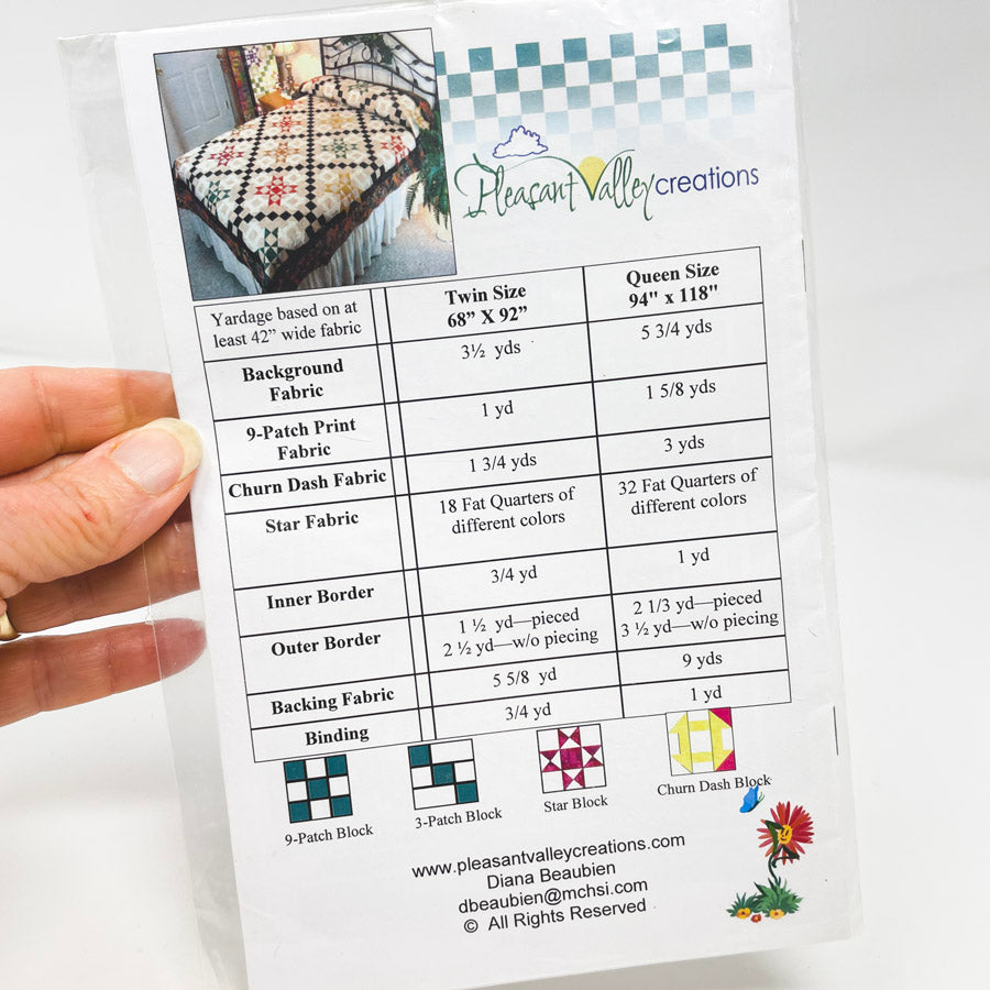 Starburst Quilt Pattern by Pleasant Valley Creations