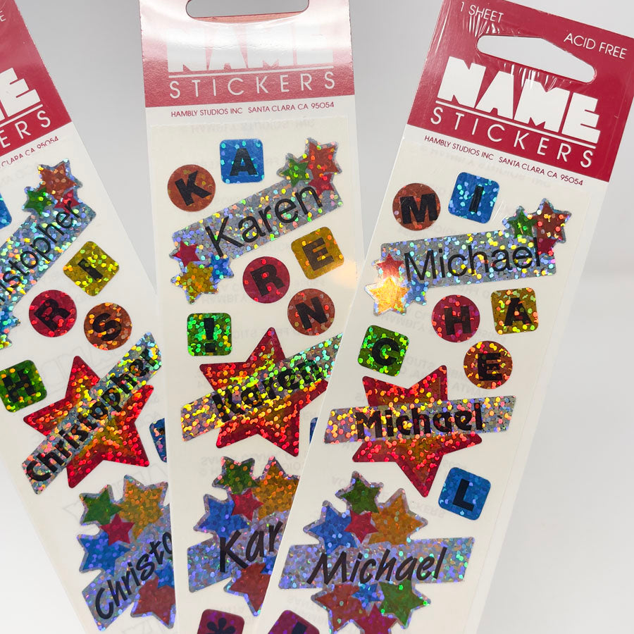 Vintage Hambly Name Stickers