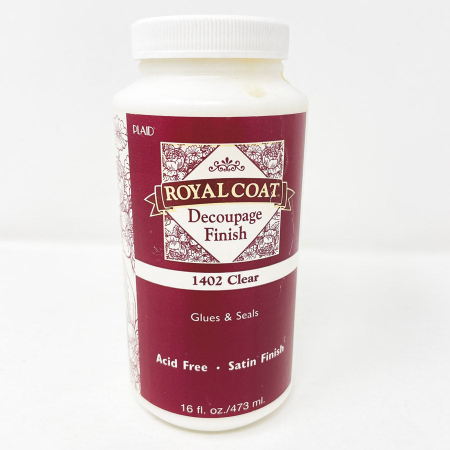 Plaid Royal Coat Clear Decoupage Satin Finish