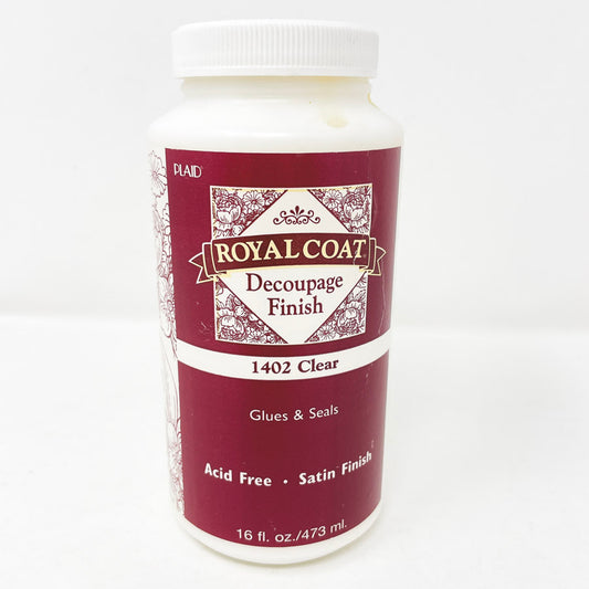 Plaid Royal Coat Clear Decoupage Satin Finish