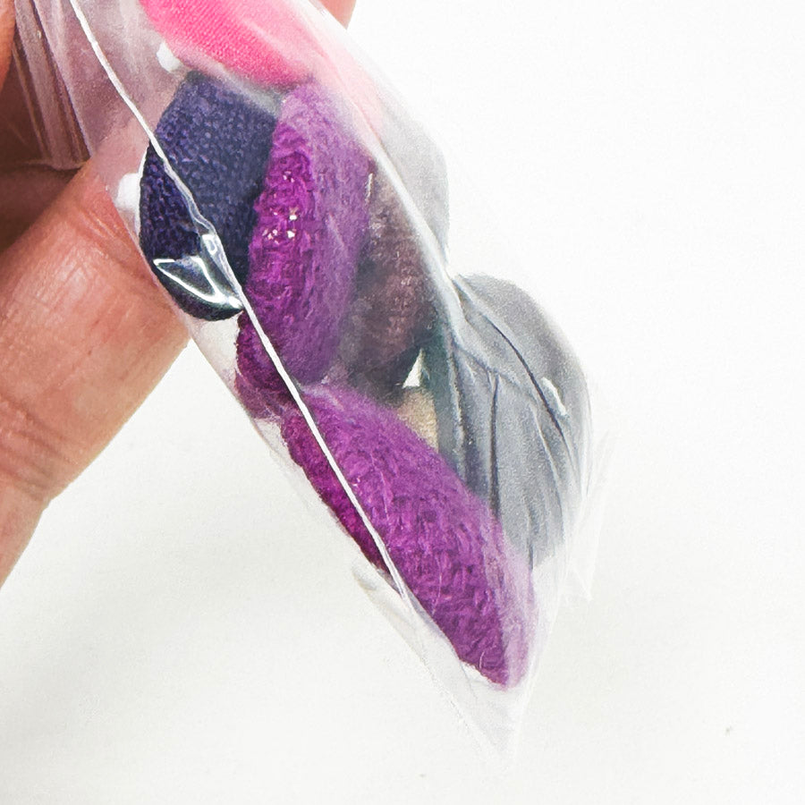 Pink and Purple Fabric Covered Shank Buttons