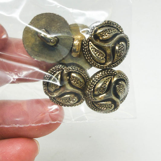 Gold Plastic Shank Buttons (5)