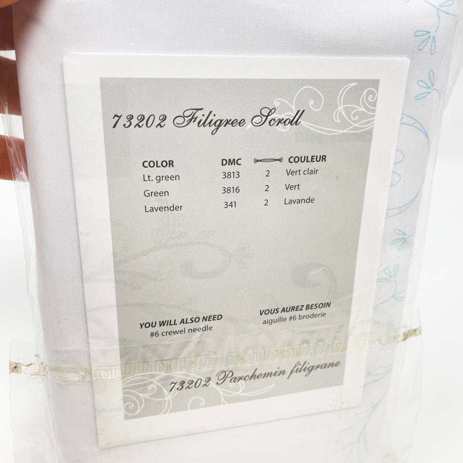 Dimensions Embroidery Stamped Pillow Cases- Filigree Scroll