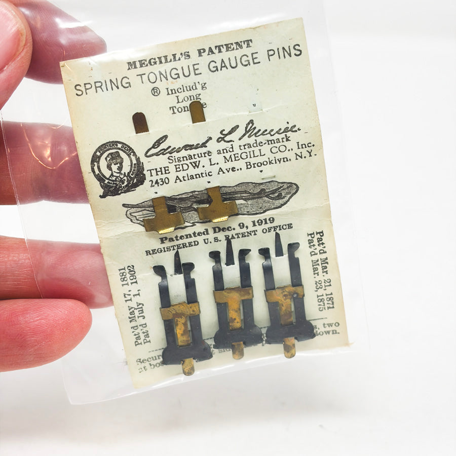 Megill Spring Tongue Gauge Pin for Letterpress