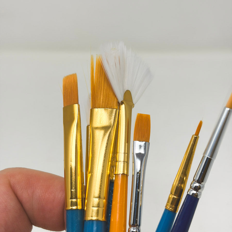 Craft Smart Paintbrush Bundle Blue/Tan Handle