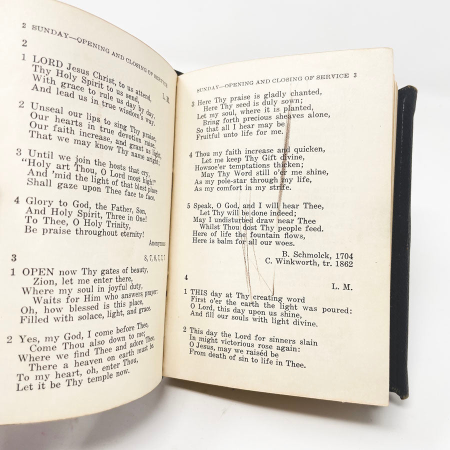 Vintage 1928 Book of Hymn's Book