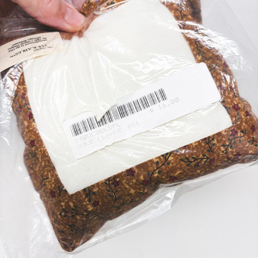 Medium Gold Flange Pillow for Needlepoint