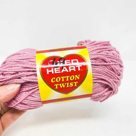 Red Heart Cotton Twist Yarn - Pink
