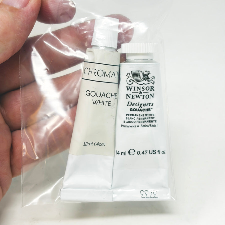 White Gouache Paint Bundle (2)