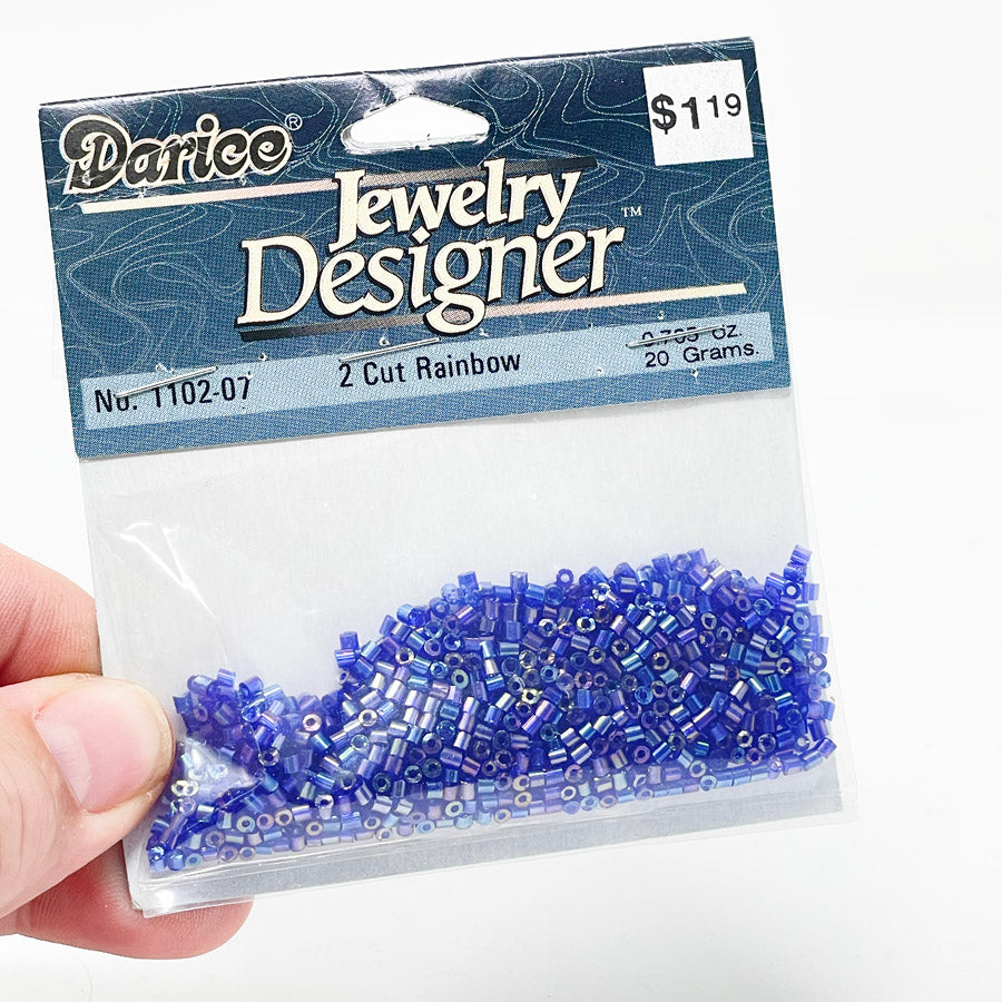 Darice Jewelry Designer Two Cut Rainbow Beads