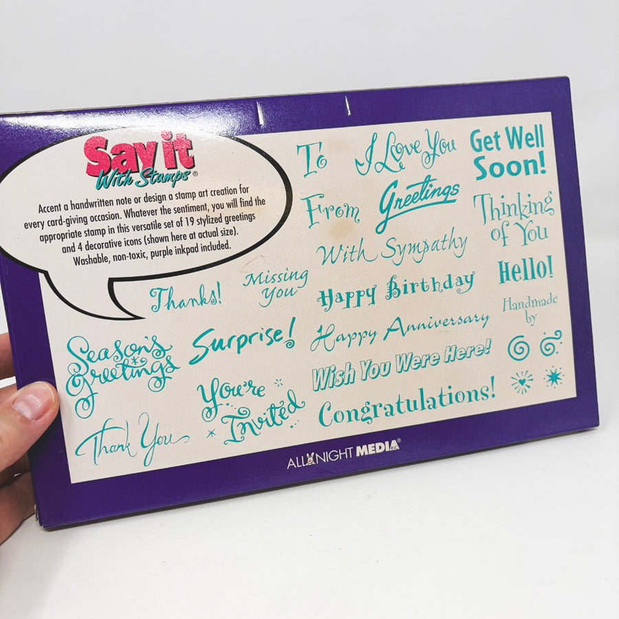 Say It With Stamps Rubber Stamp Set