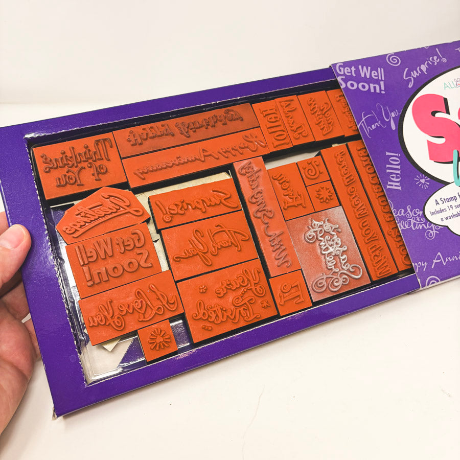 Say It With Stamps Rubber Stamp Set