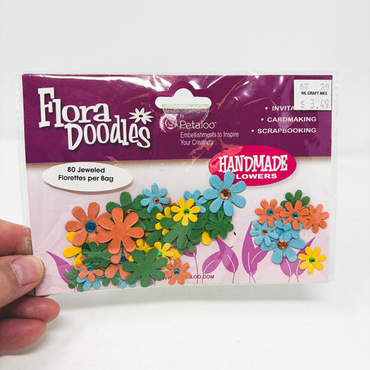 Petaloo Flora Doodles Handmade Paper Flower Embellishments