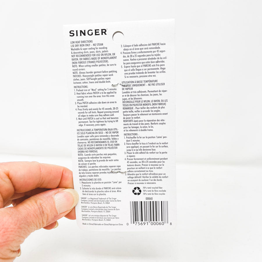 Singer Cotton Denim Iron-On Patches - Set of 2 (1)