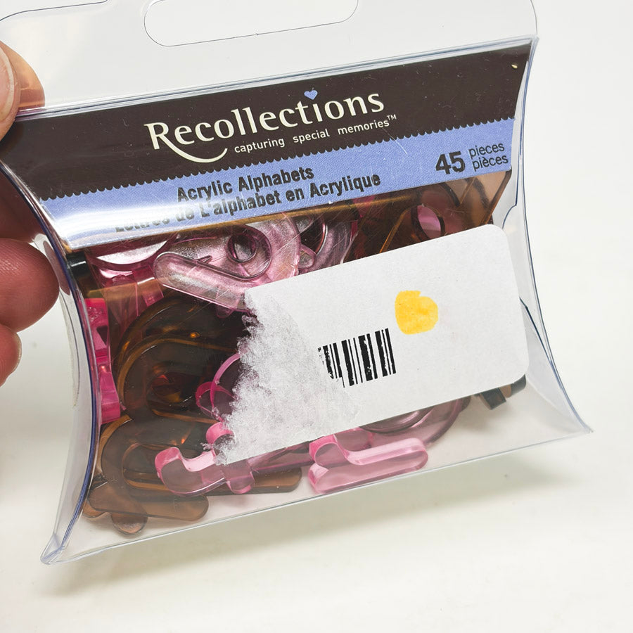 Recollections Red and Pink Acrylic Alphabet