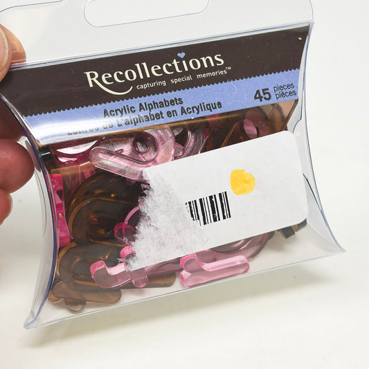 Recollections Red and Pink Acrylic Alphabet