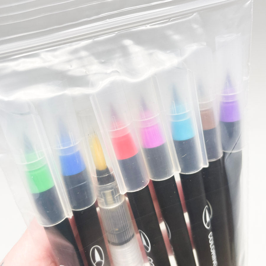 Coloring Brush Pens/Markers with Watercolor Brush