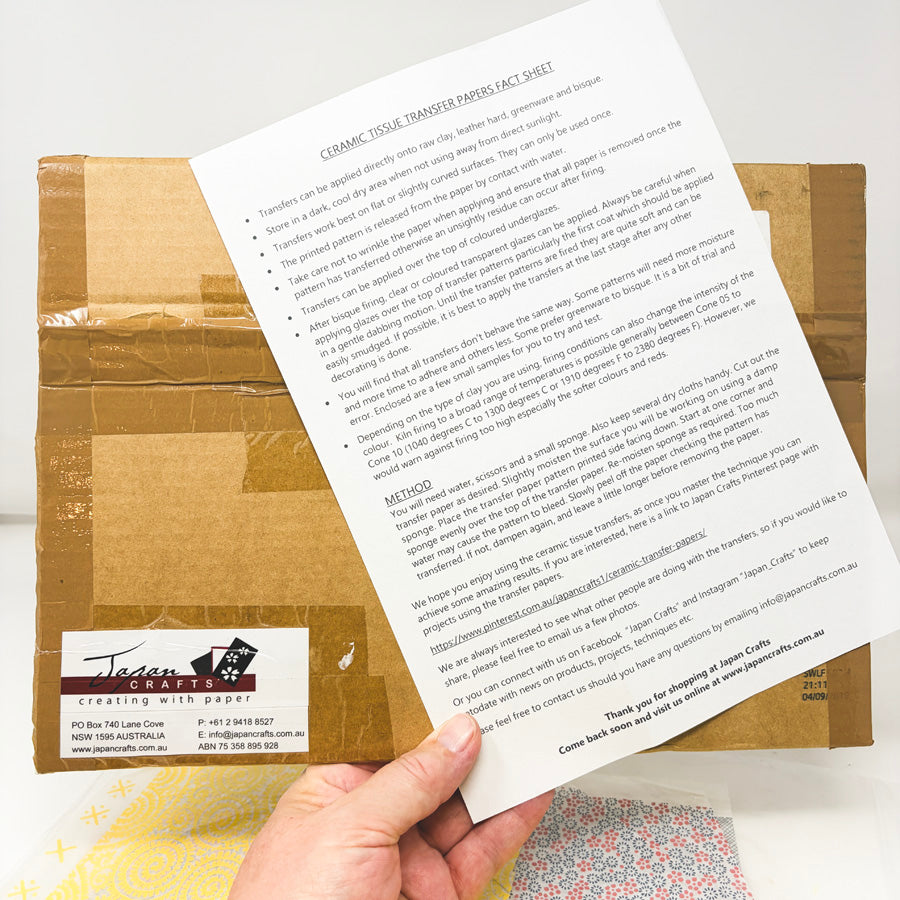 Japan Crafts Ceramic Tissue Transfer Papers