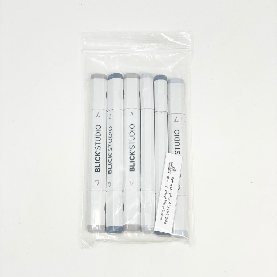 Grays - Blick Studio Dual Tip Brush Markers