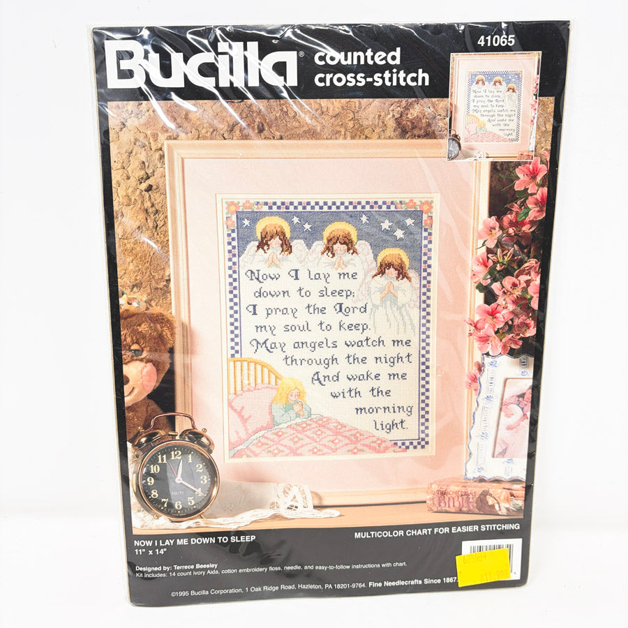 "Now I Lay Me" Cross Stitch Kit by Bucilla