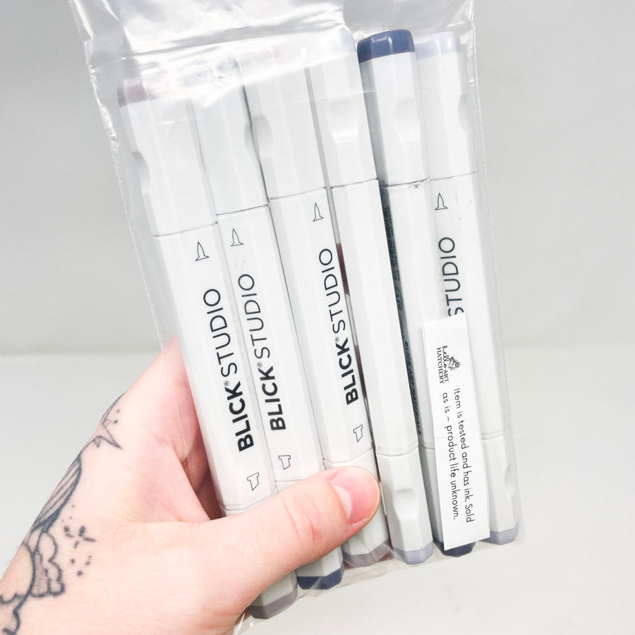 Grays - Blick Studio Dual Tip Brush Markers