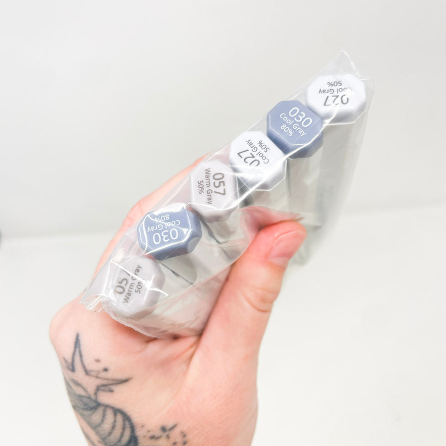 Grays - Blick Studio Dual Tip Brush Markers