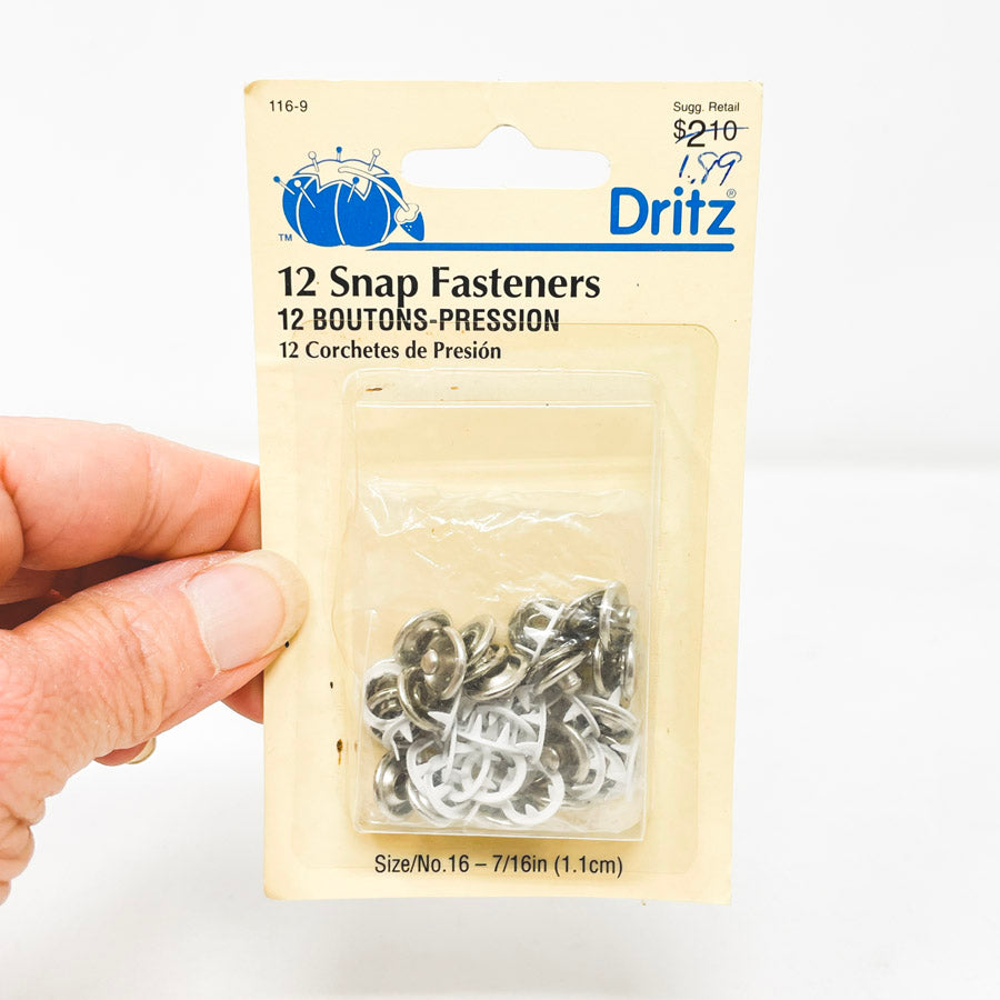 Dritz 12 Snap Fasteners - 7/16"