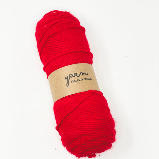 Partial Skein Red Acrylic Yarn