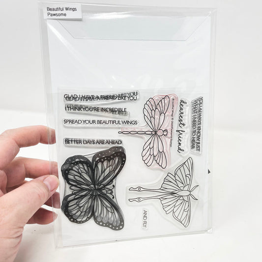 Beautiful Wings – Pawsome Stamp and Die Set